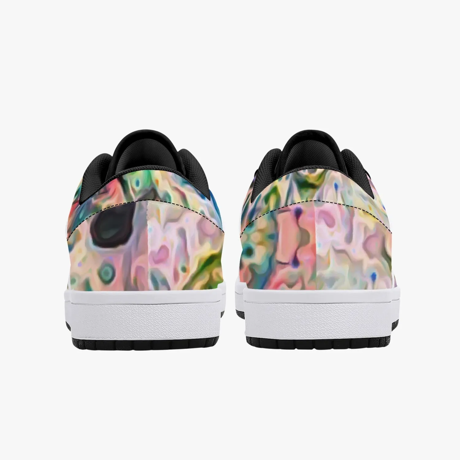 Lurian Wobble Psychedelic Split-Style Low-Top Sneakers