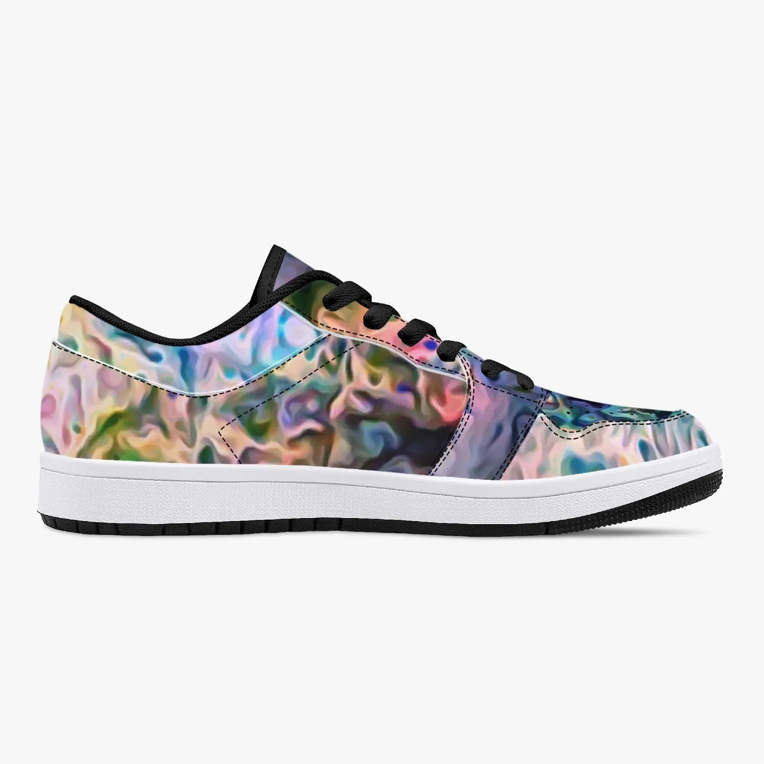 Lurian Wobble Psychedelic Split-Style Low-Top Sneakers