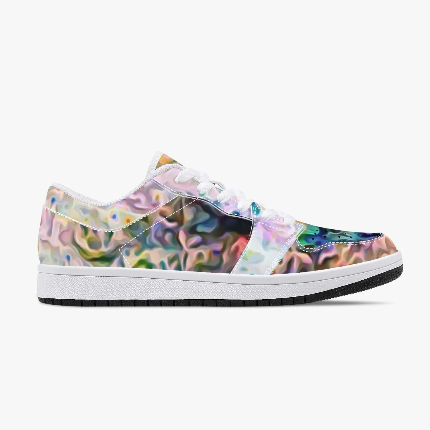 Lurian Wobble Psychedelic Split-Style Low-Top Sneakers