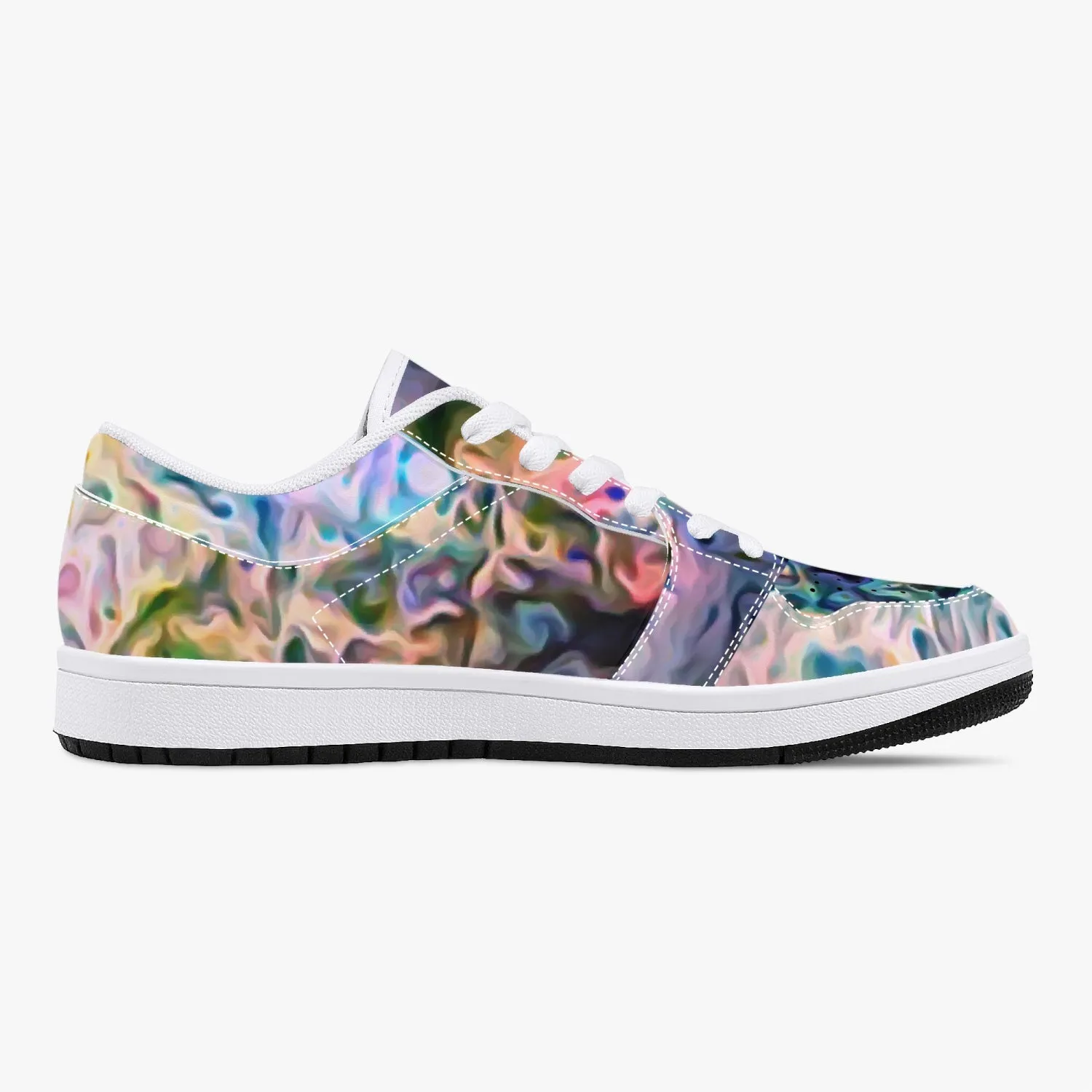Lurian Wobble Psychedelic Split-Style Low-Top Sneakers