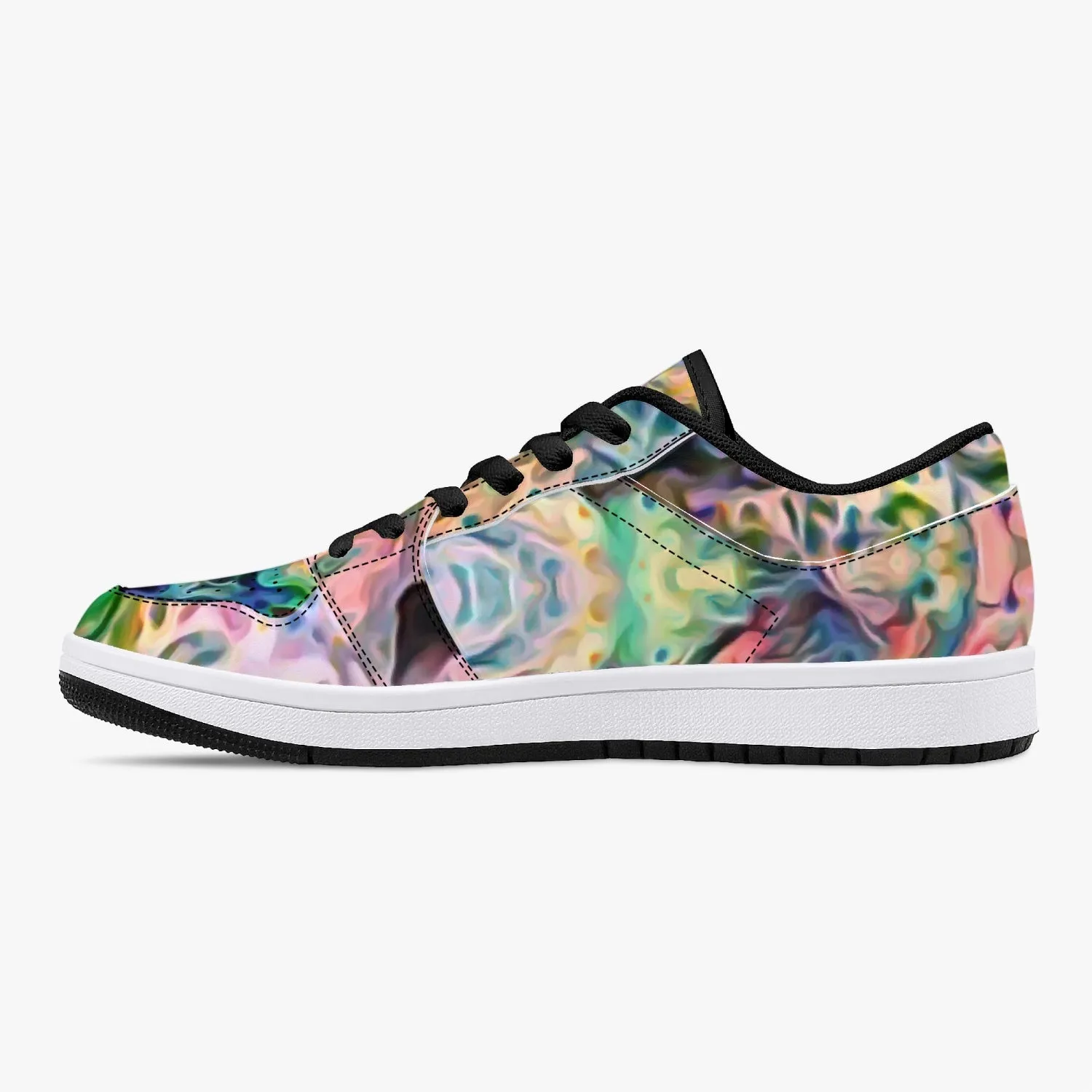 Lurian Wobble Psychedelic Split-Style Low-Top Sneakers