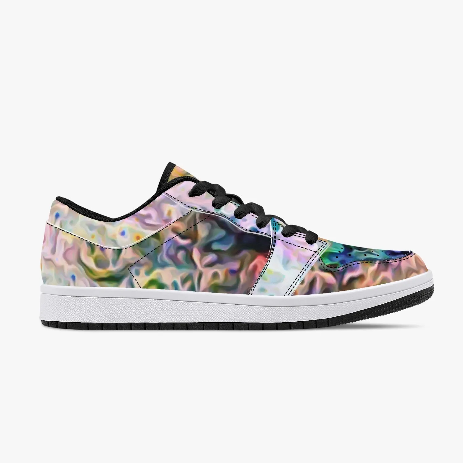 Lurian Wobble Psychedelic Split-Style Low-Top Sneakers