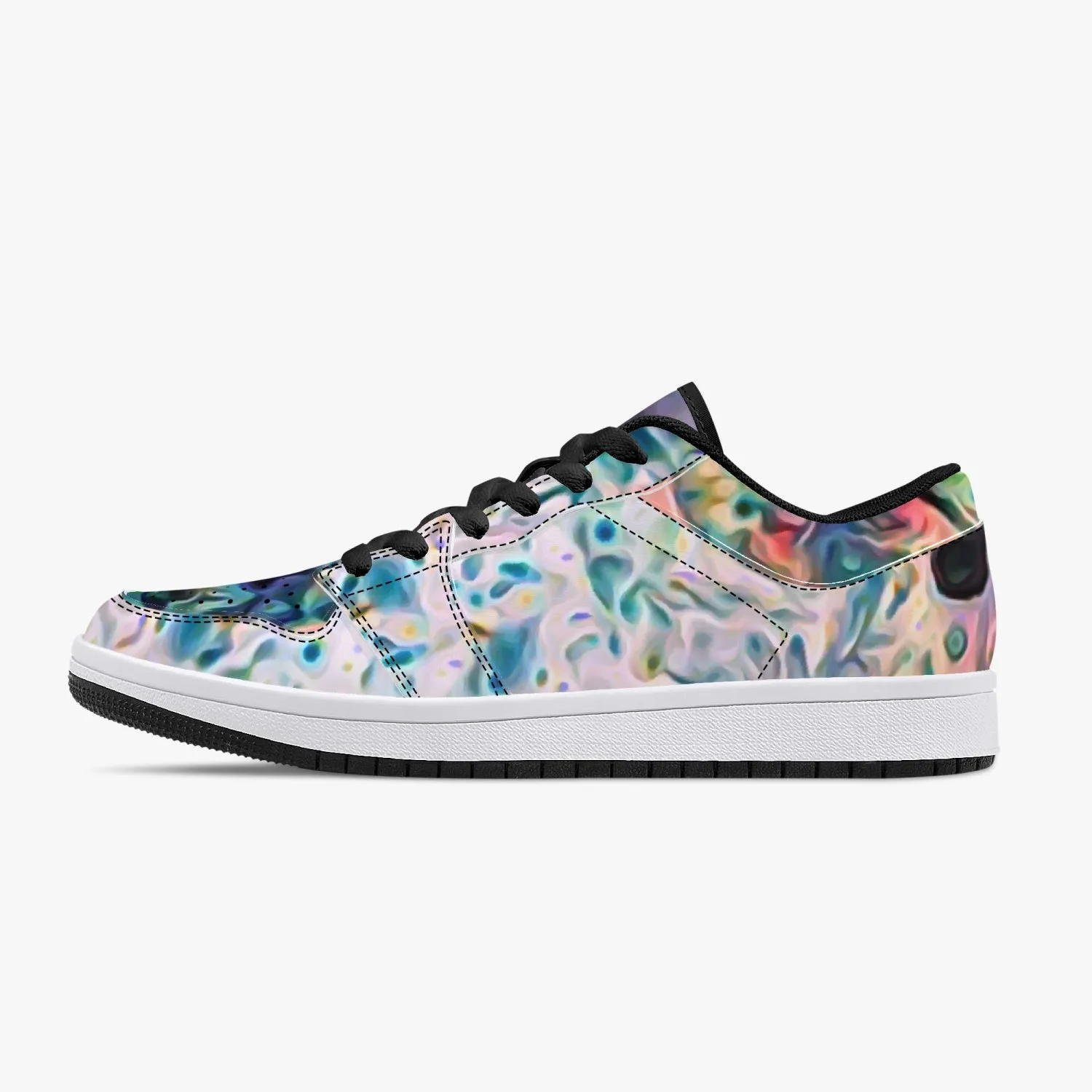 Lurian Wobble Psychedelic Split-Style Low-Top Sneakers