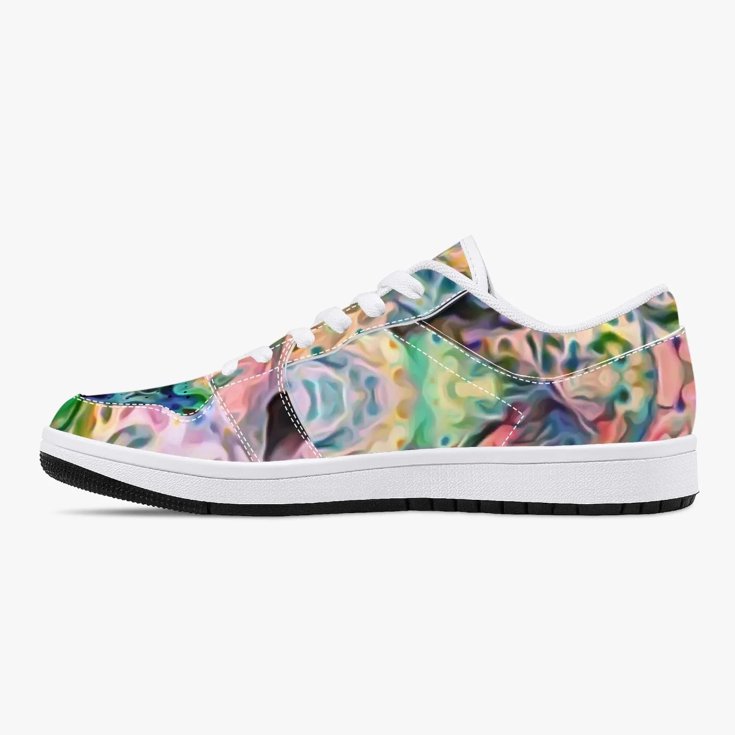 Lurian Wobble Psychedelic Split-Style Low-Top Sneakers