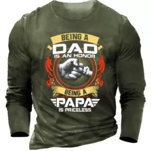 Men's Printed Father Son Long Sleeves T-Shirt