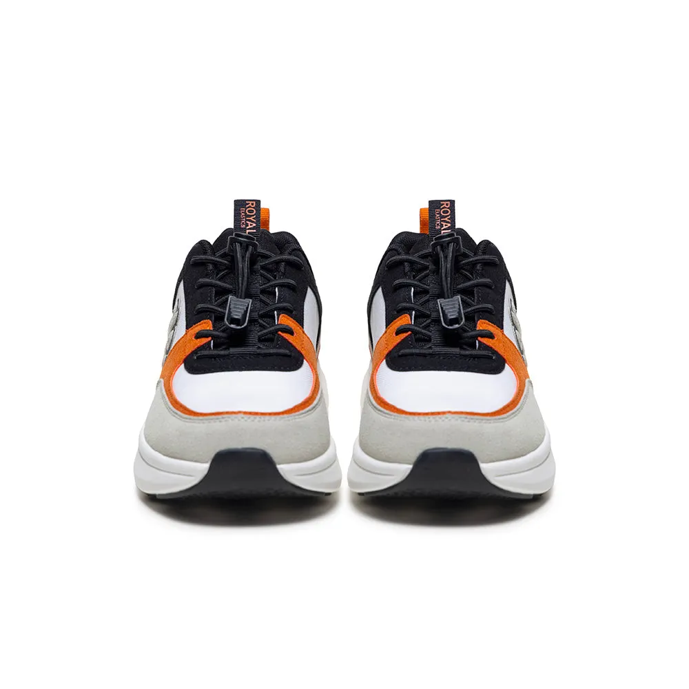 Men's Riviera White Black Orange Casual Sneakers 07843-029