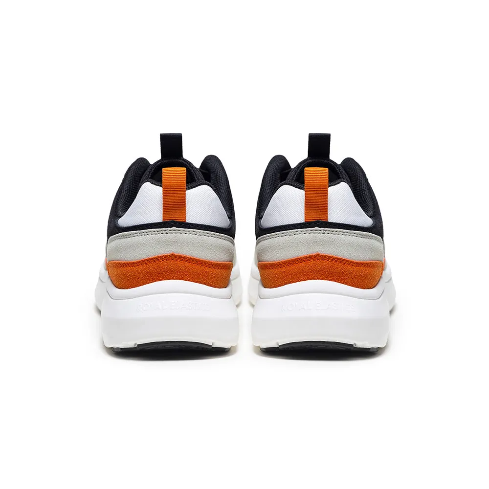 Men's Riviera White Black Orange Casual Sneakers 07843-029