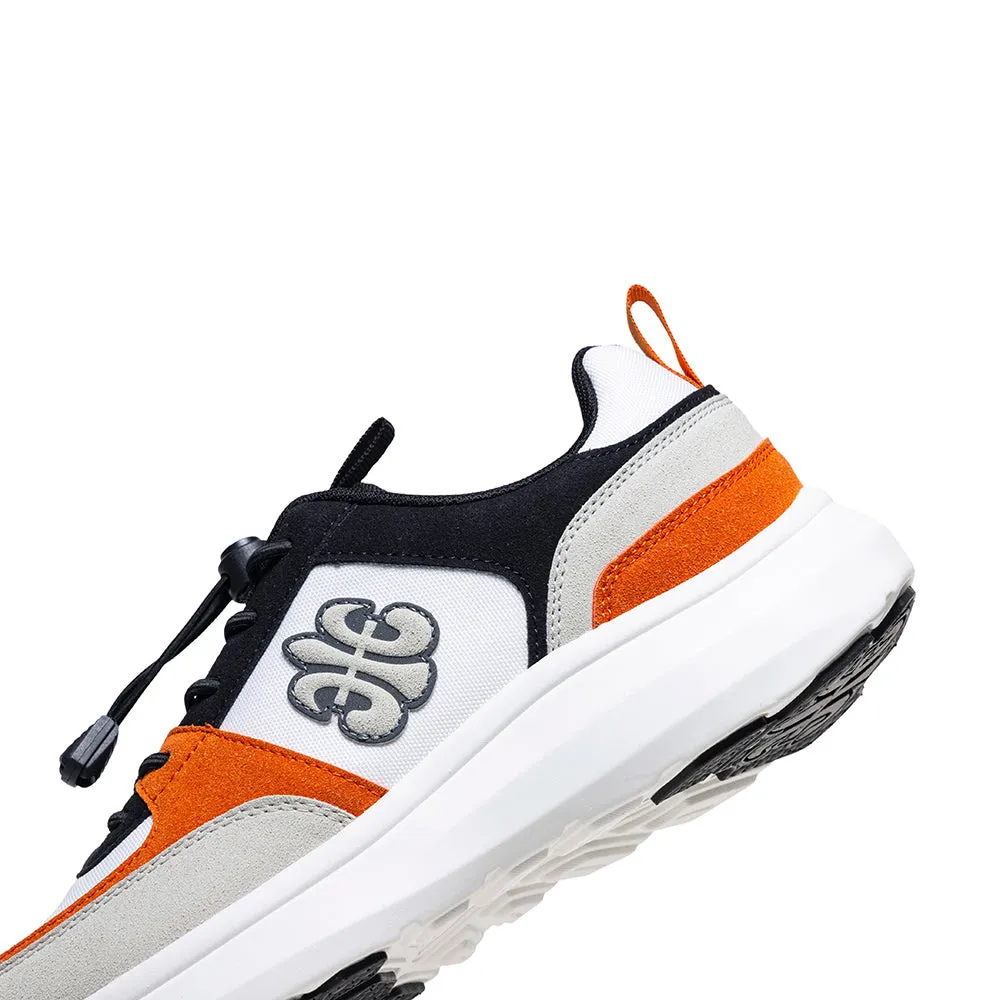 Men's Riviera White Black Orange Casual Sneakers 07843-029