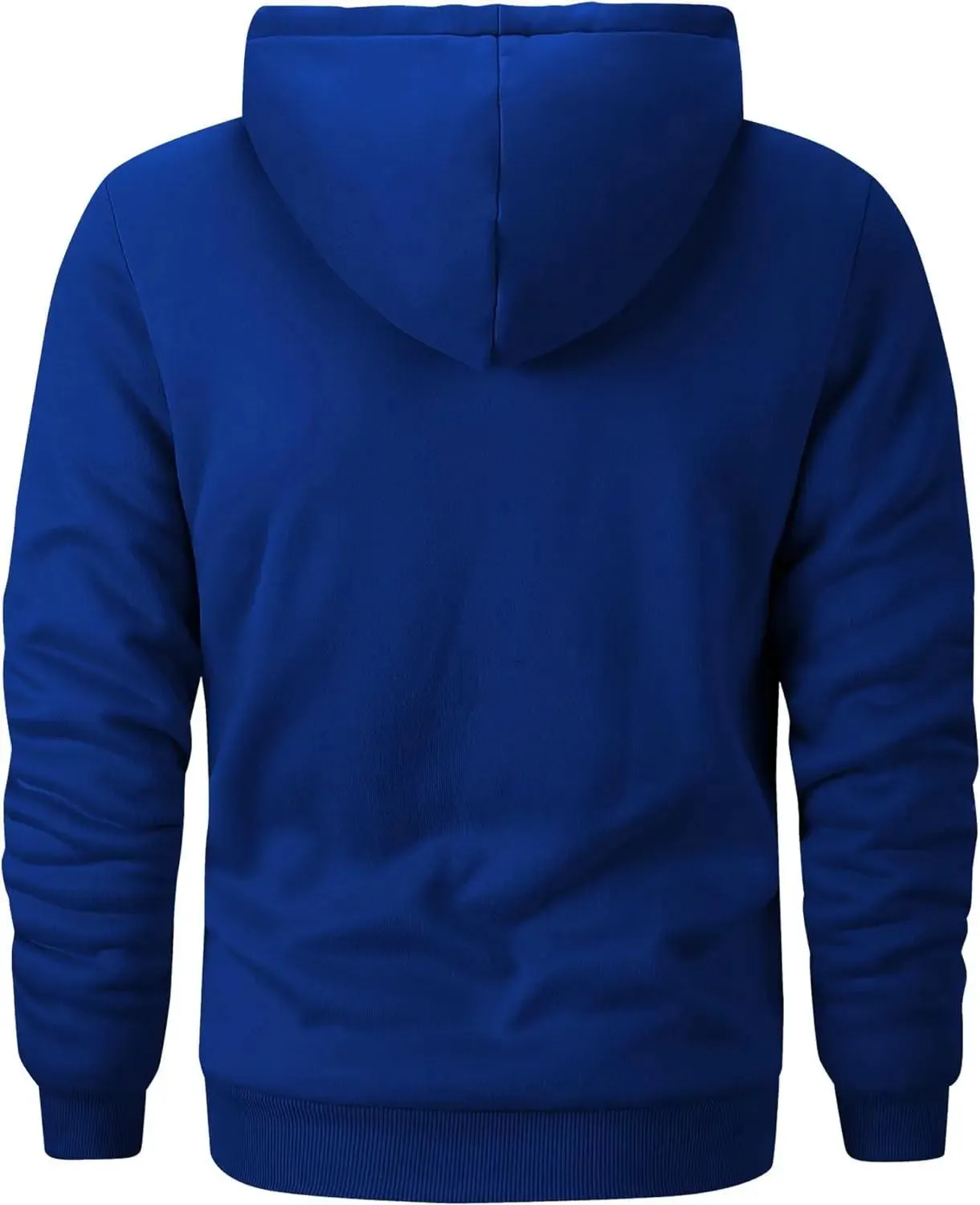 Men's Solid Color Full Zip Hoodie-ZPK006403