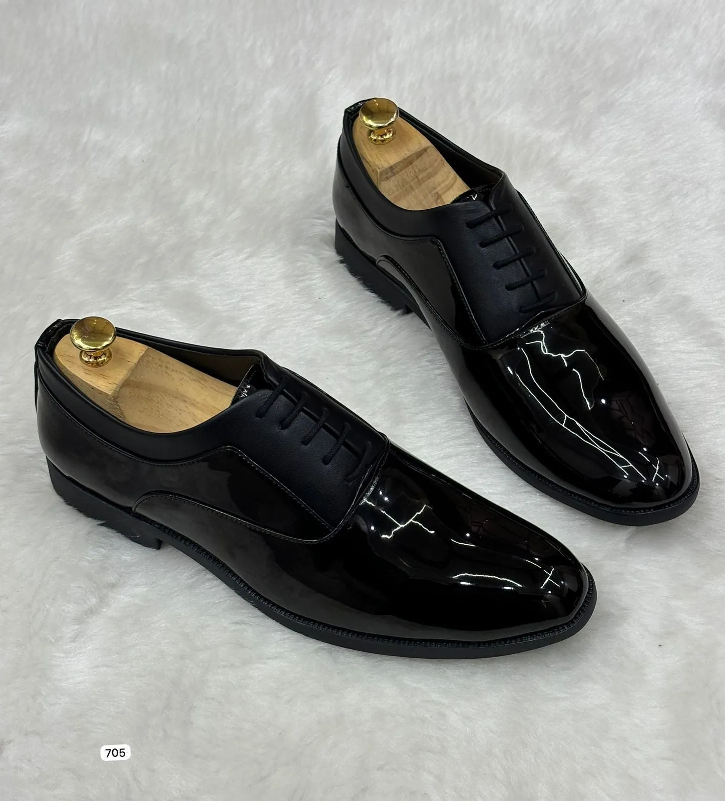 Men's Stylish Fashion Shiny Lace Up Shoes For Party & Formal Wear