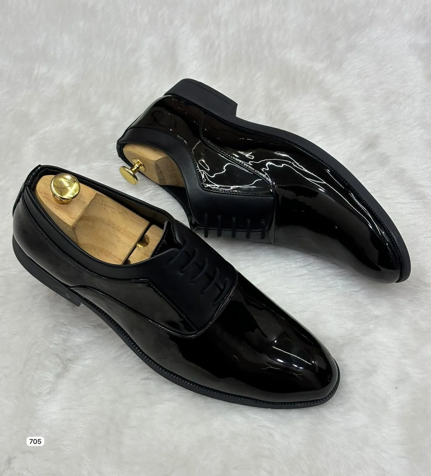 Men's Stylish Fashion Shiny Lace Up Shoes For Party & Formal Wear