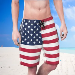 Mens Swim Trunks With United Kingdom Flag Pattern