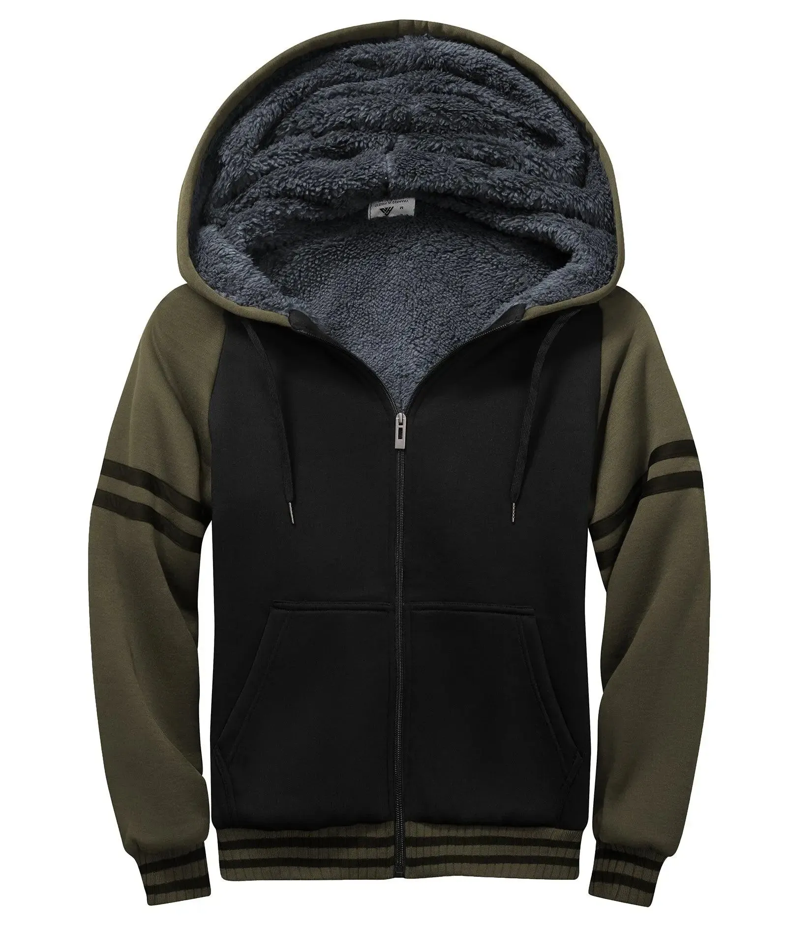 Men's Zipper Outwear Fleece Hoodie-ZPK007192