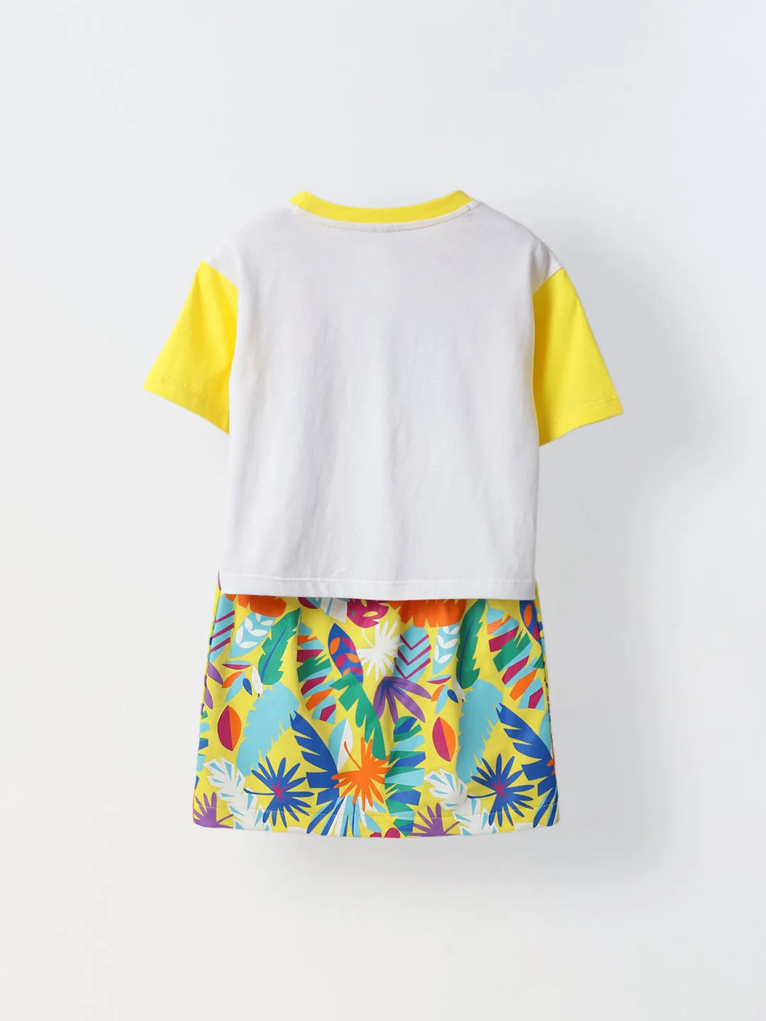 Multi-Color Top and Skirt Set