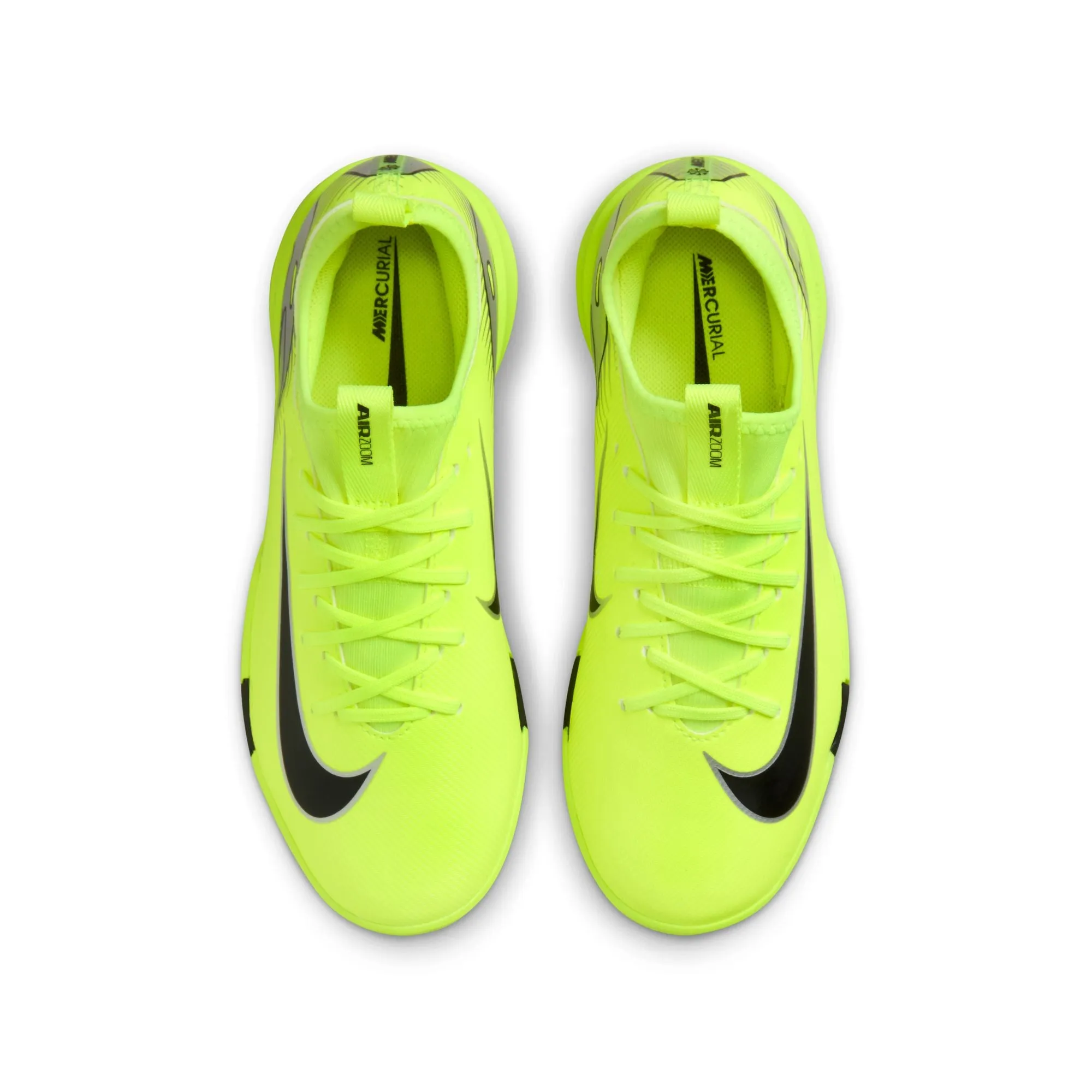 Nike Junior Zoom Mercurial Vapor 10 Academy IC Soccer Cleats - Volt/Black