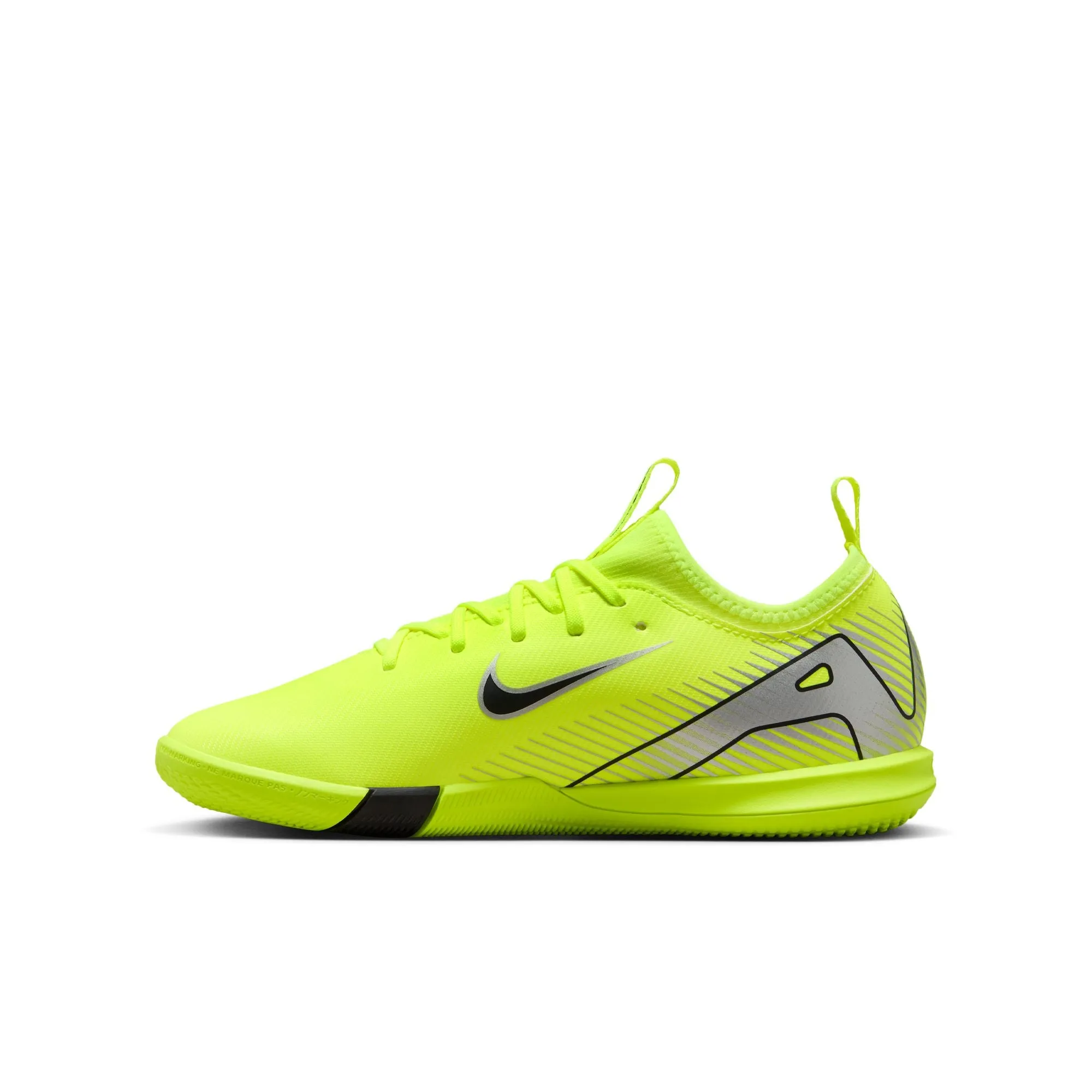 Nike Junior Zoom Mercurial Vapor 10 Academy IC Soccer Cleats - Volt/Black