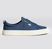 OCA Low Shadow Blue Canvas Sneaker Men