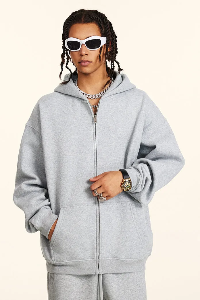 Oversized Zip-Up Hoodie and Jogger Set
