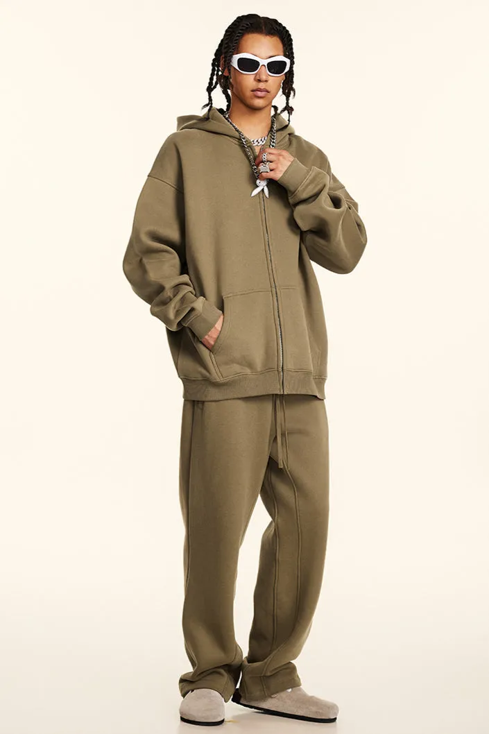 Oversized Zip-Up Hoodie and Jogger Set
