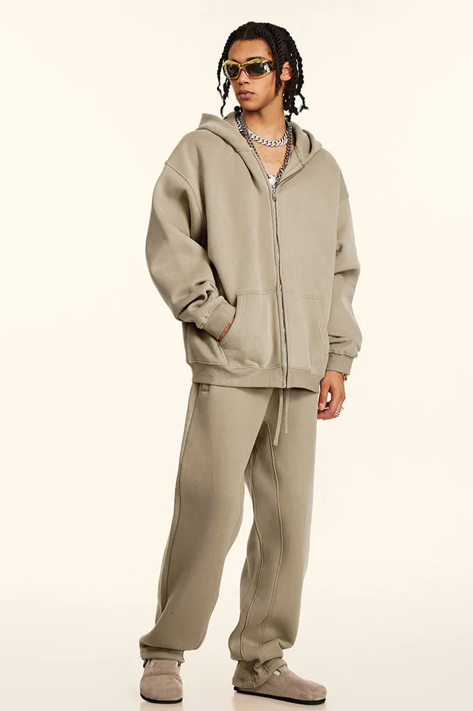 Oversized Zip-Up Hoodie and Jogger Set