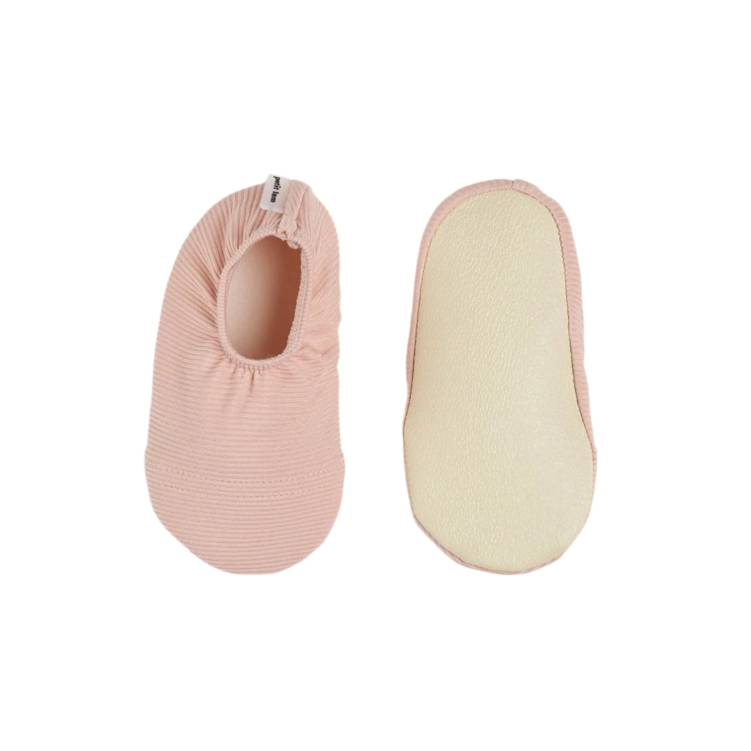 Petit Lem Ribbed Swim Slippers - Rose Quartz
