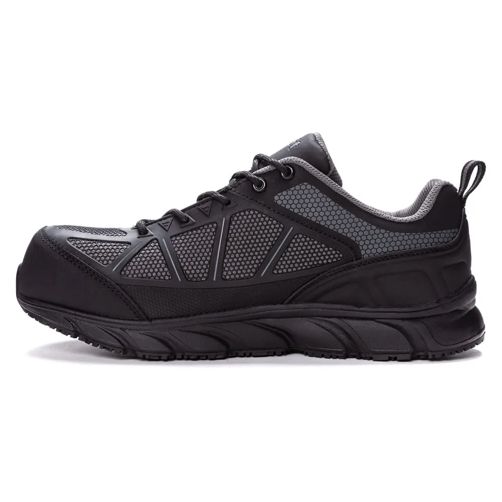 Propet Men's Seeley II Work Shoes Black/Grey