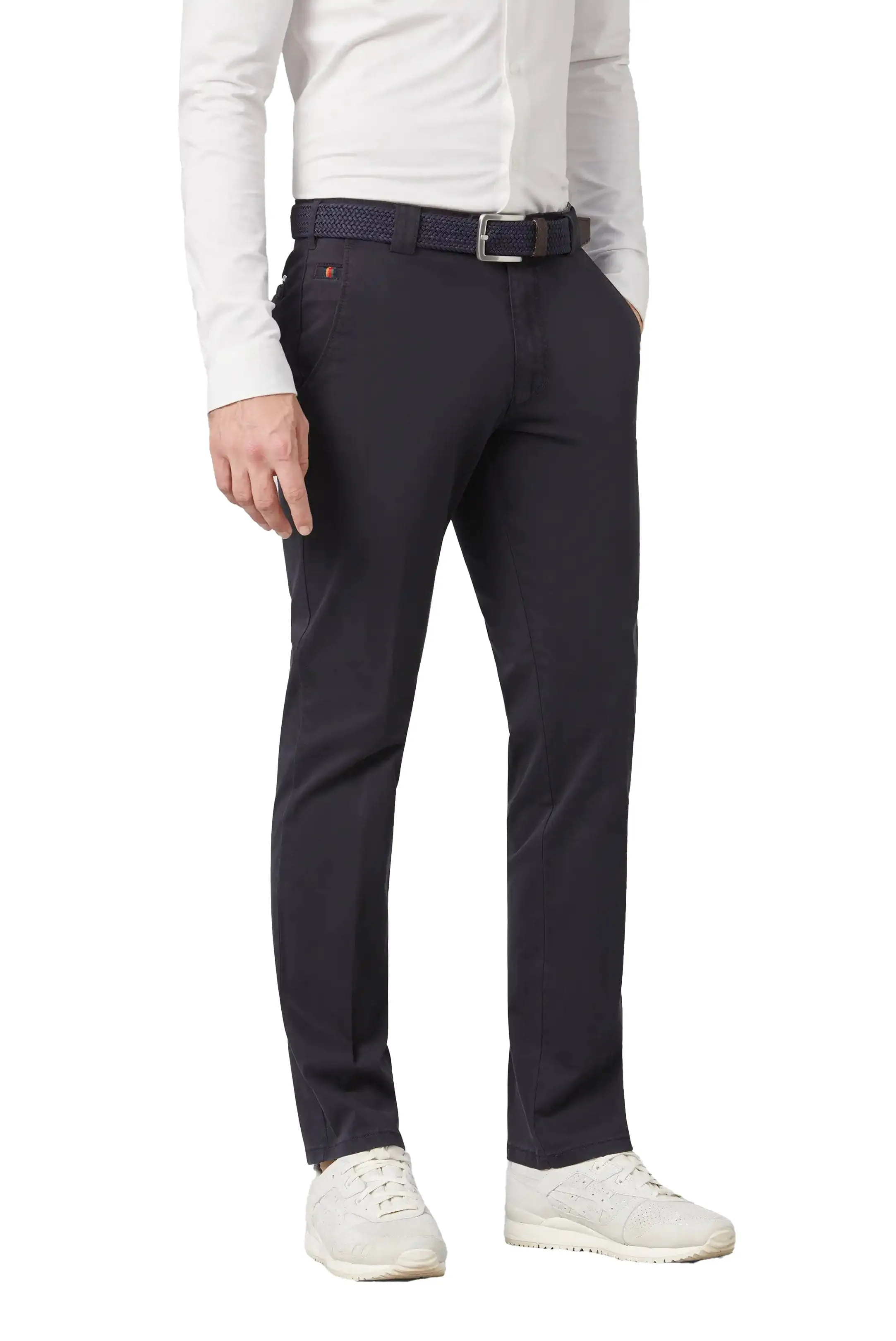 Roma Super Soft Lightweight Cotton Chinos - Navy