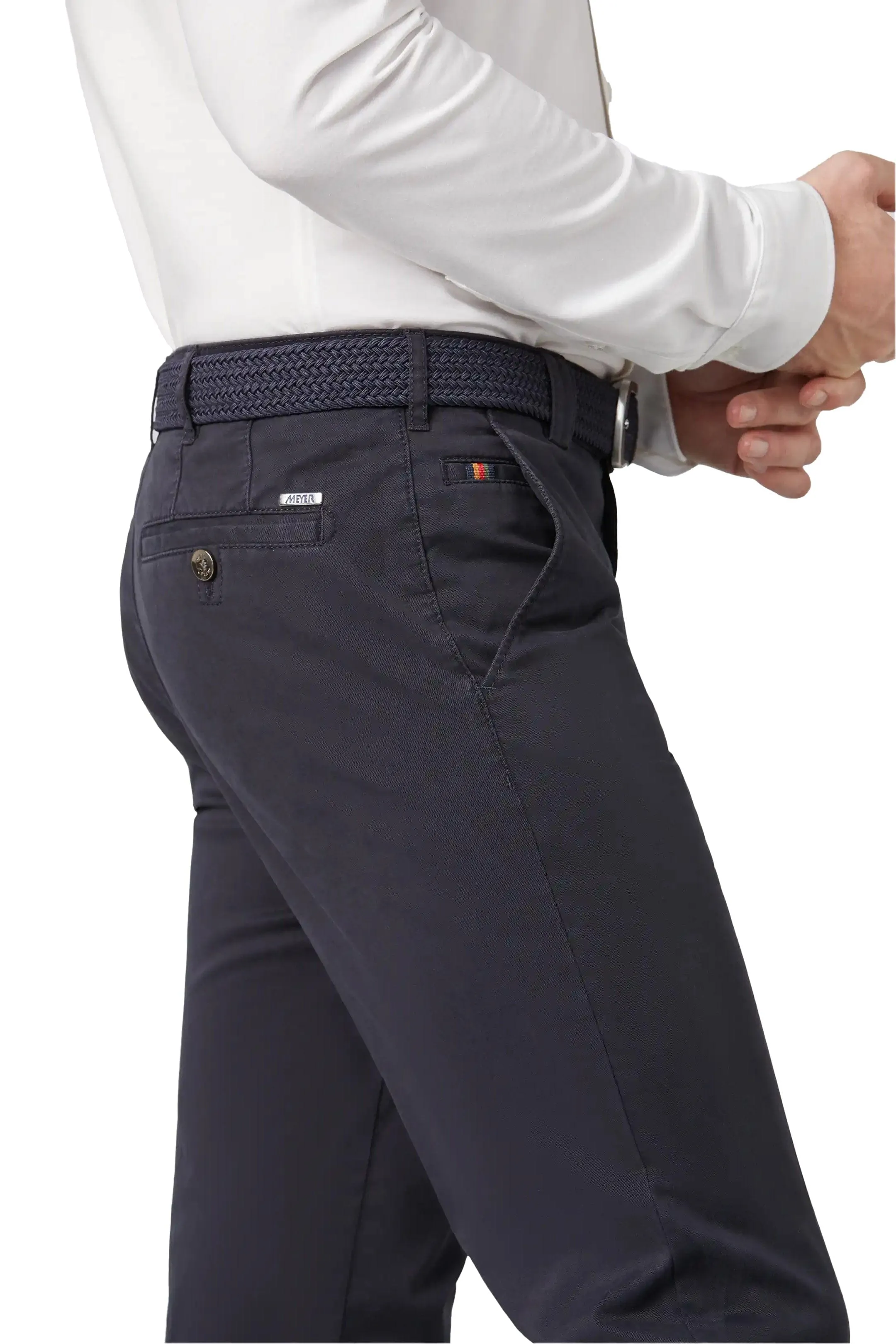 Roma Super Soft Lightweight Cotton Chinos - Navy