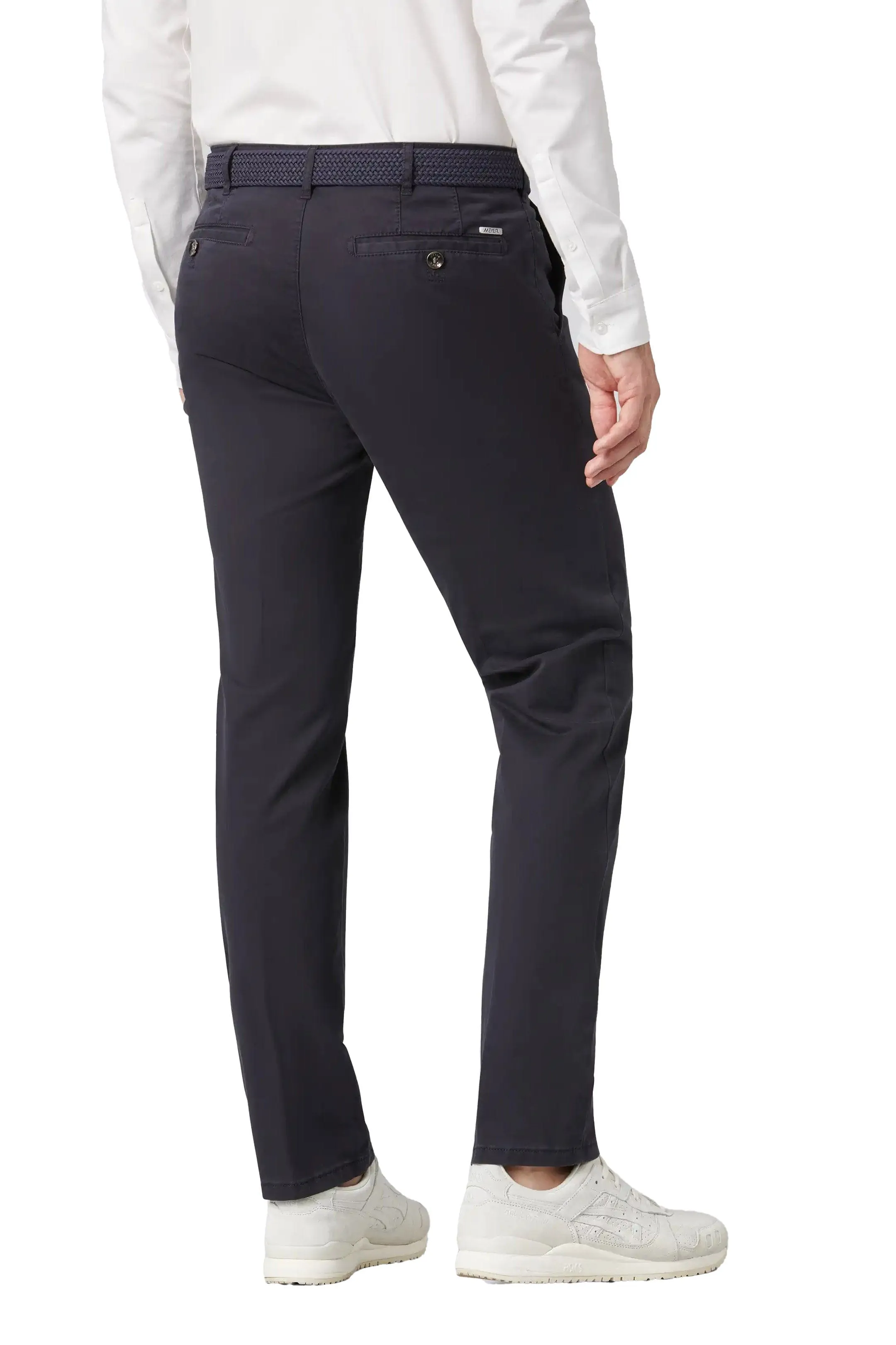 Roma Super Soft Lightweight Cotton Chinos - Navy