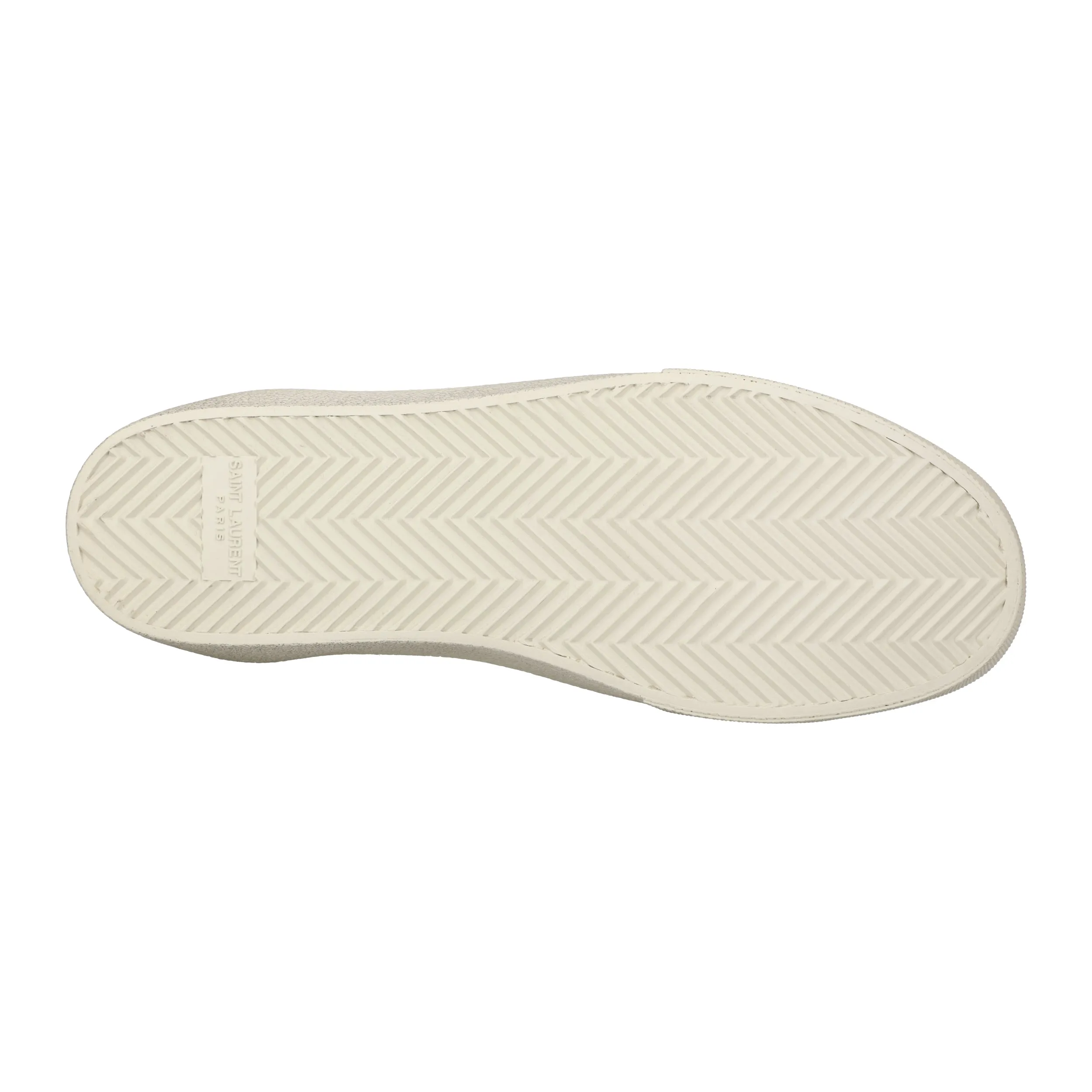 Saint Laurent Court Classic Sl/06 Embroidered Sneakers In Canvas And Leather White