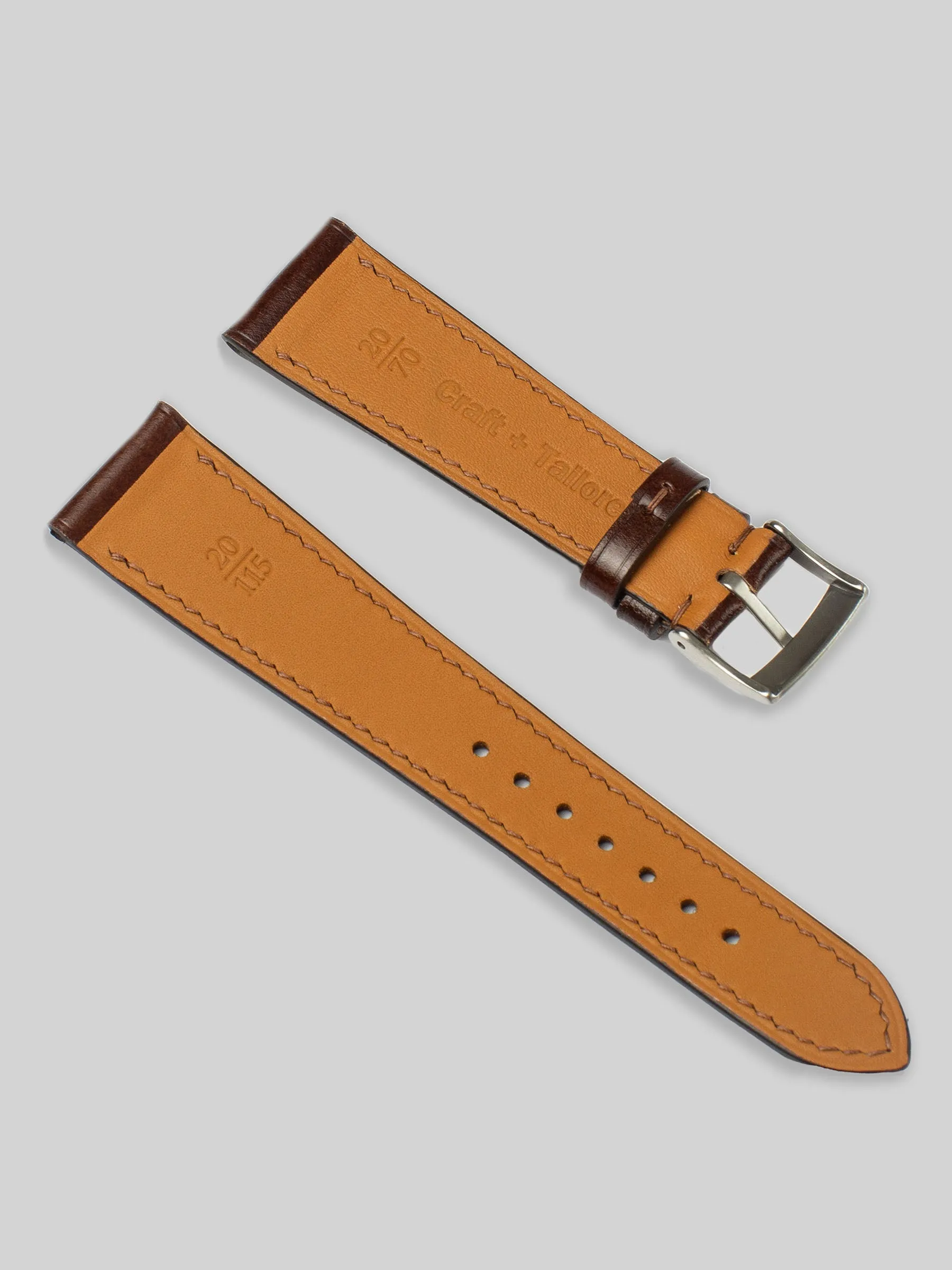 Shell Cordovan Leather Watch Strap - Brown