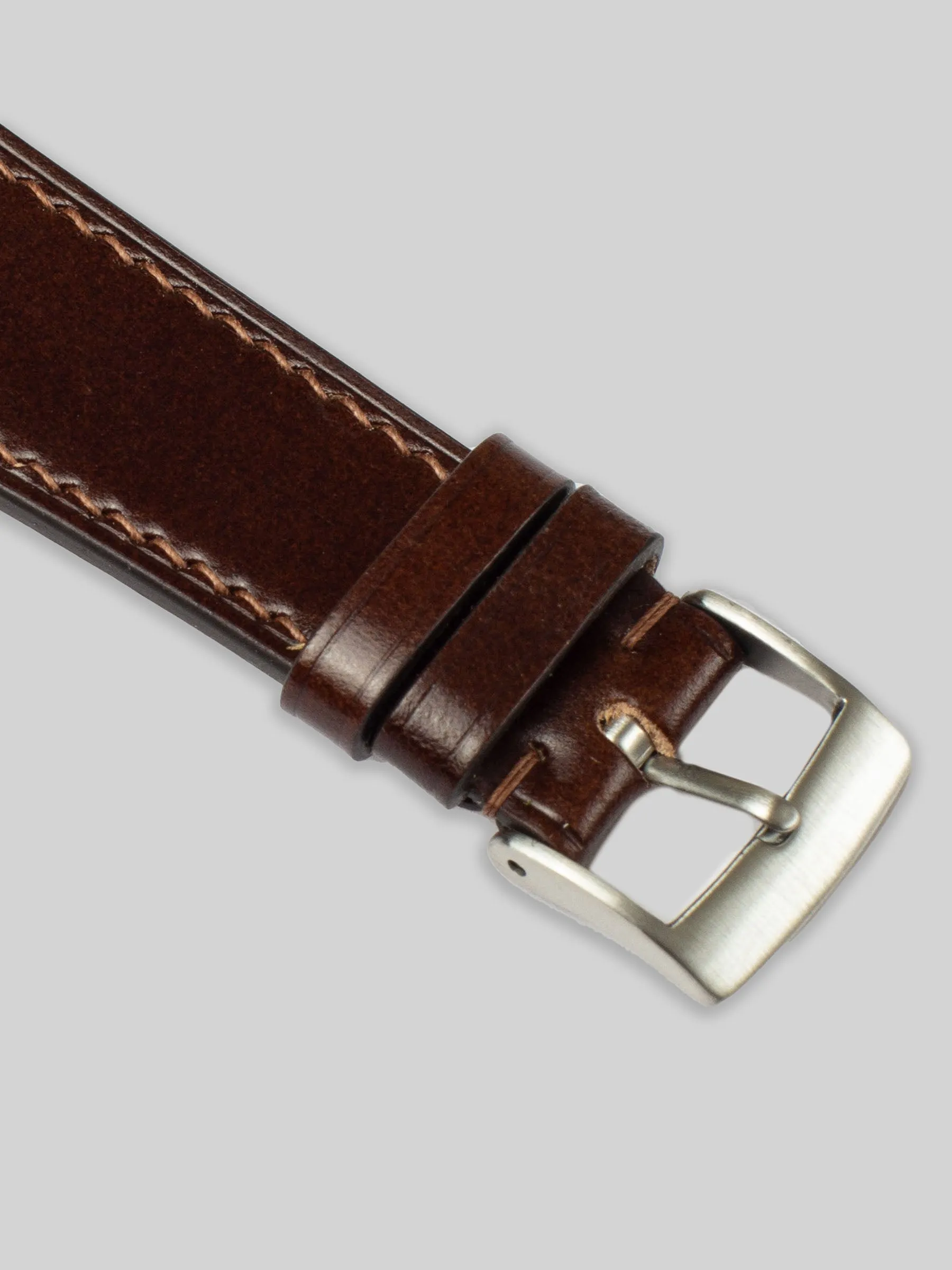 Shell Cordovan Leather Watch Strap - Brown