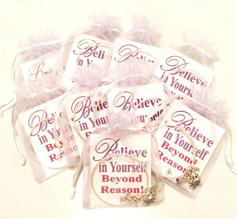 Soccer Personalized Charm Bracelet - Never Give Up!