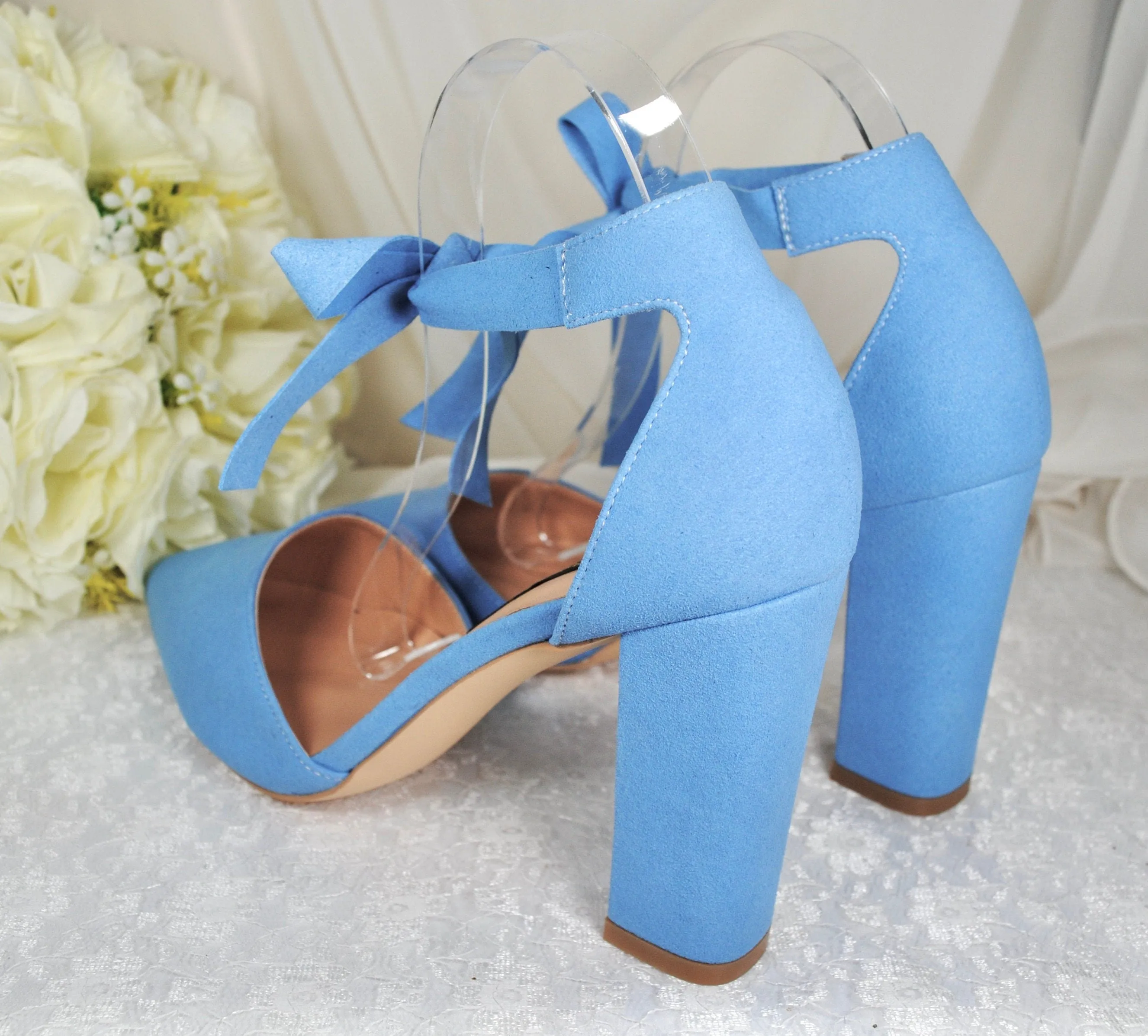 Suede Block Heel with Ankle Strap | Other Colours