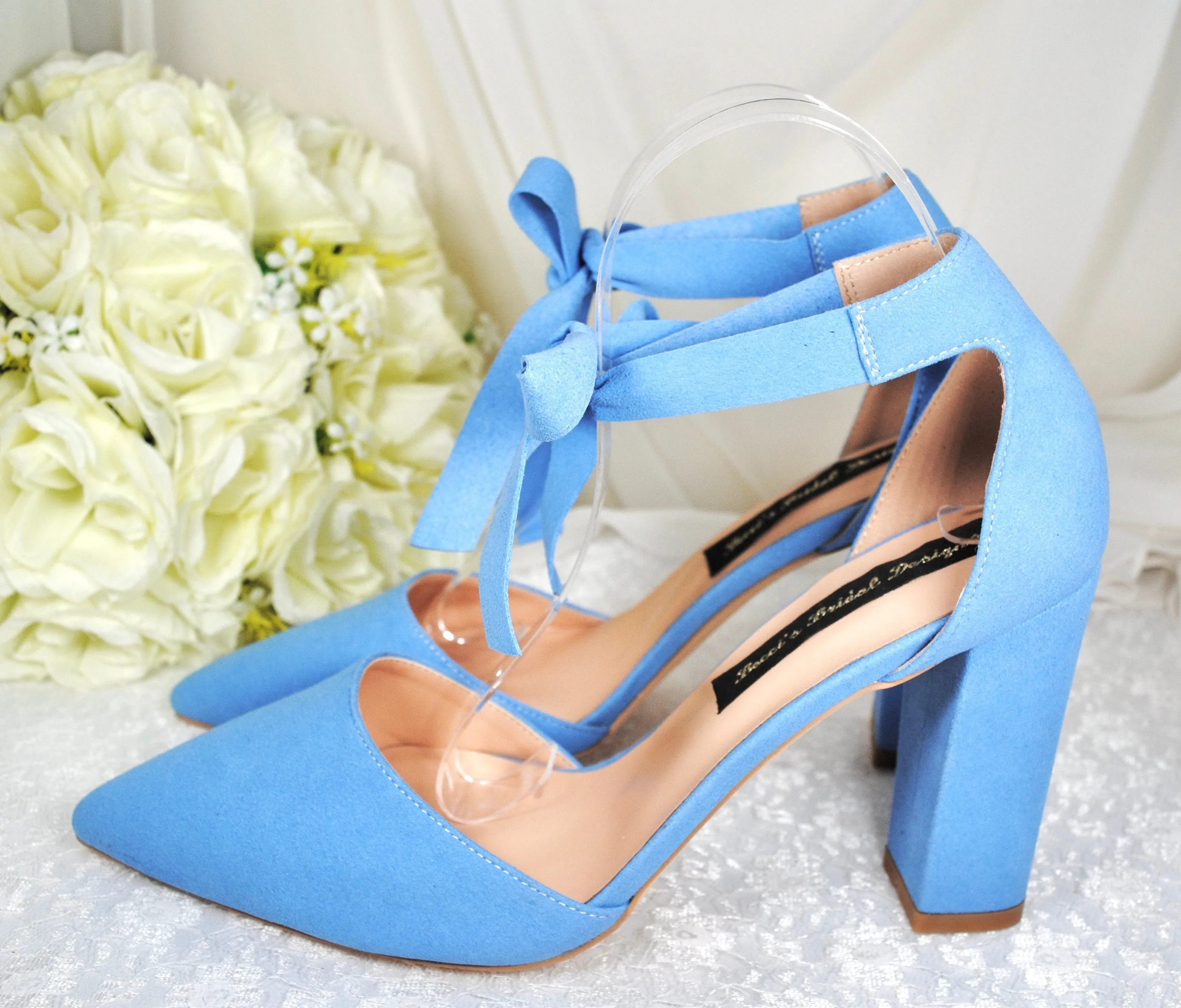 Suede Block Heel with Ankle Strap | Other Colours