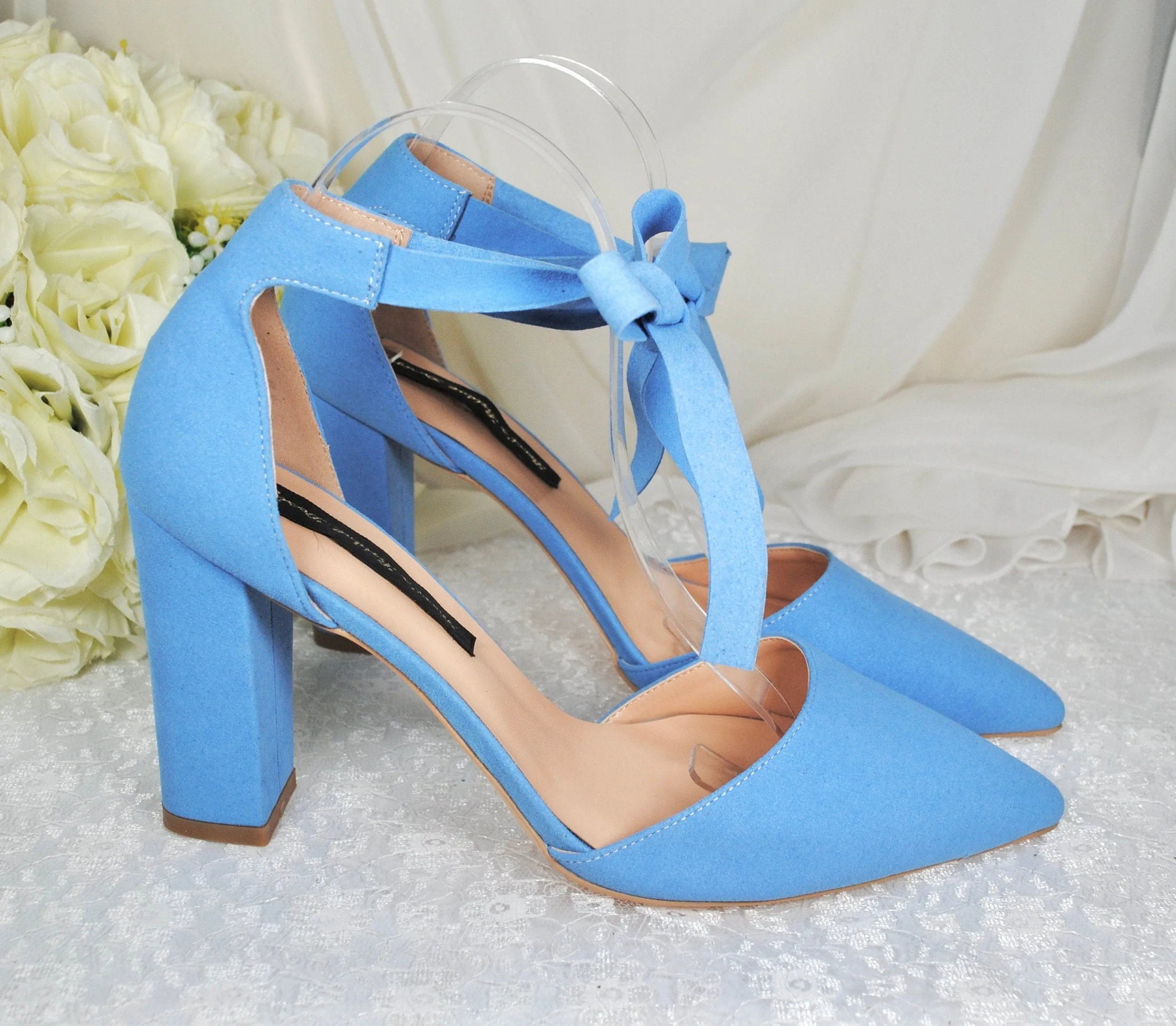 Suede Block Heel with Ankle Strap | Other Colours
