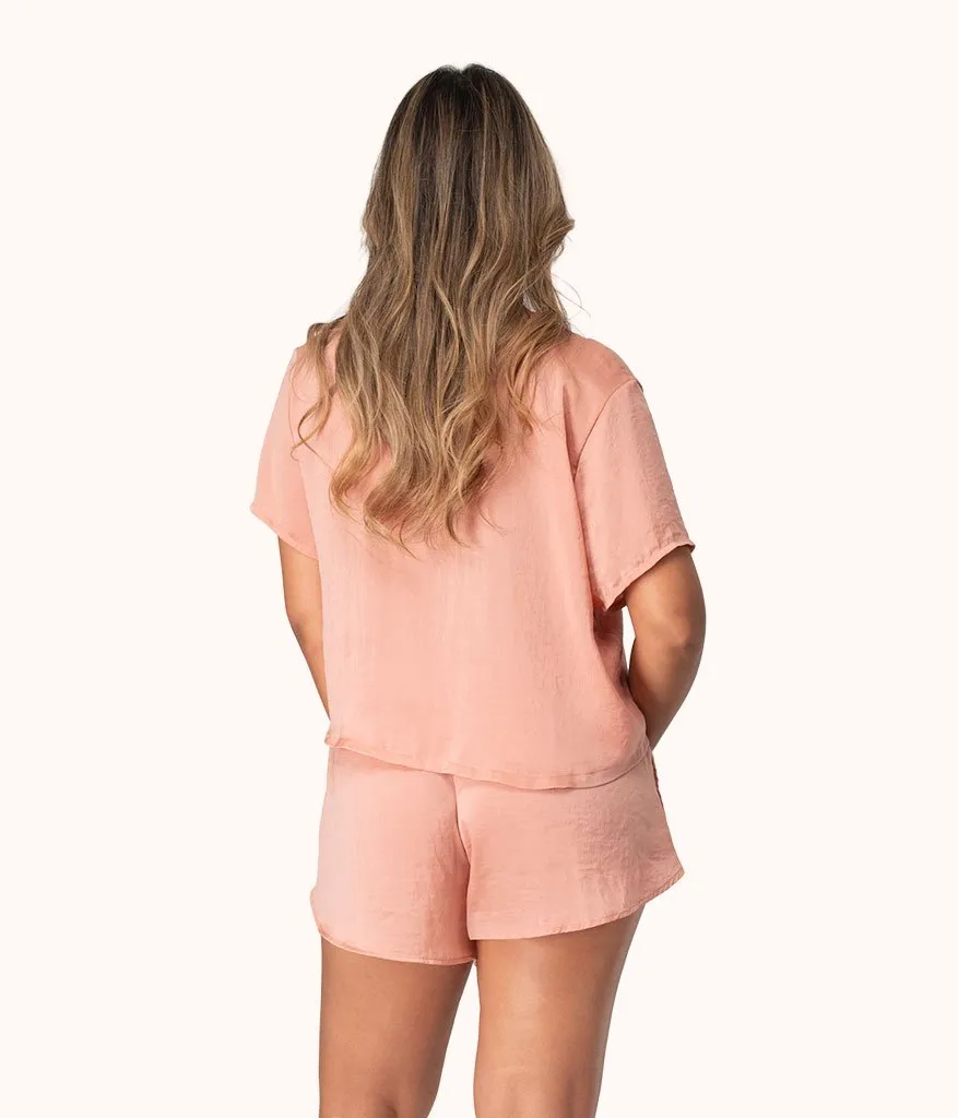 The Boxer Lounge Tee & Short Bundle: Shell Pink