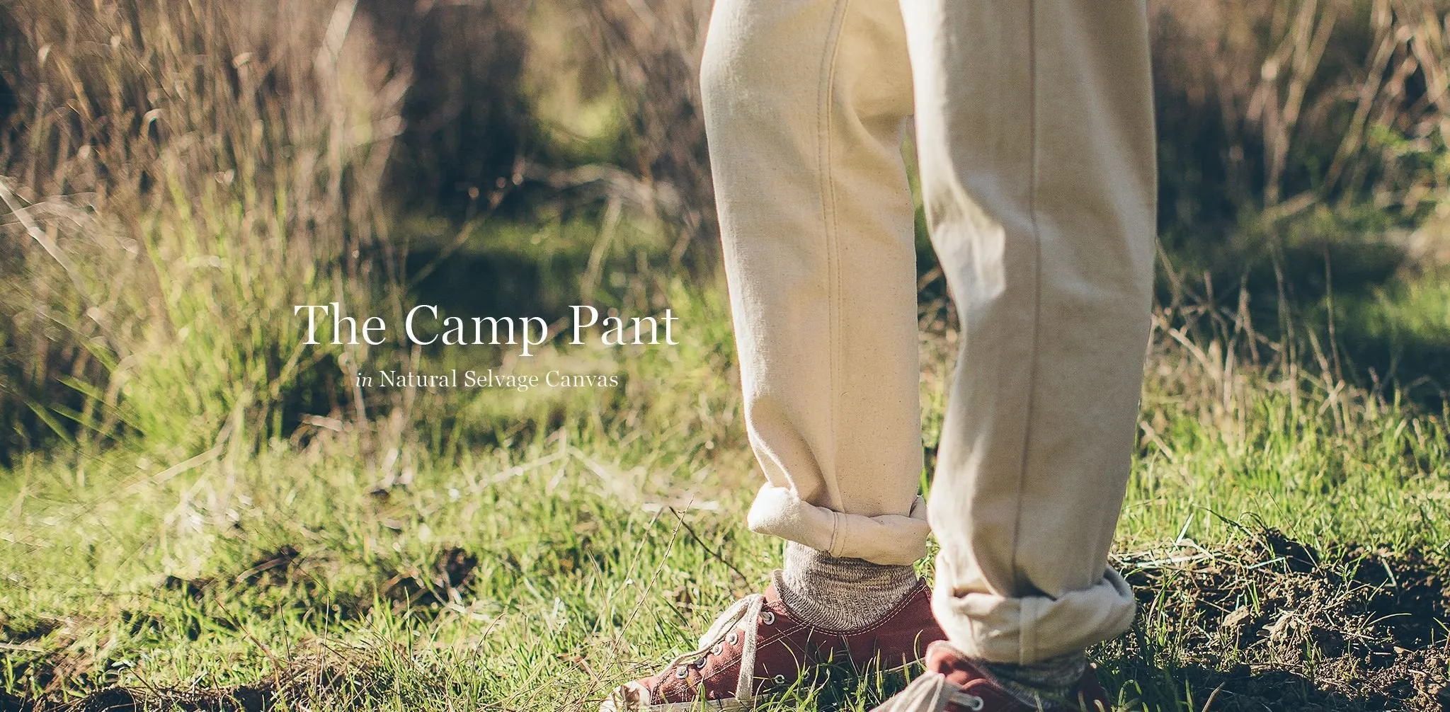 The Camp Pant in Natural Selvage Canvas