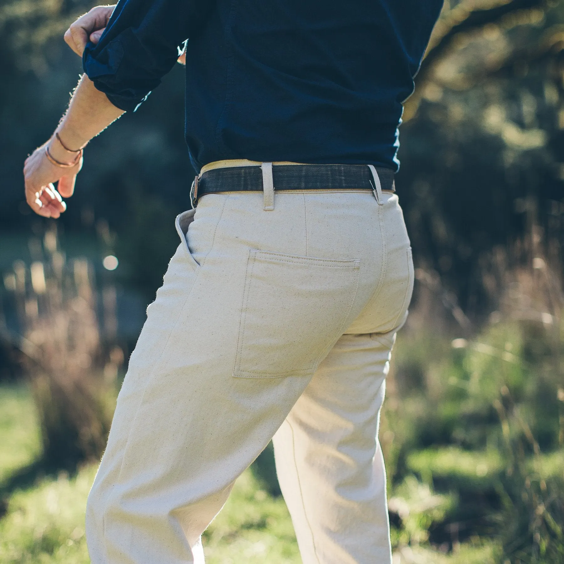 The Camp Pant in Natural Selvage Canvas