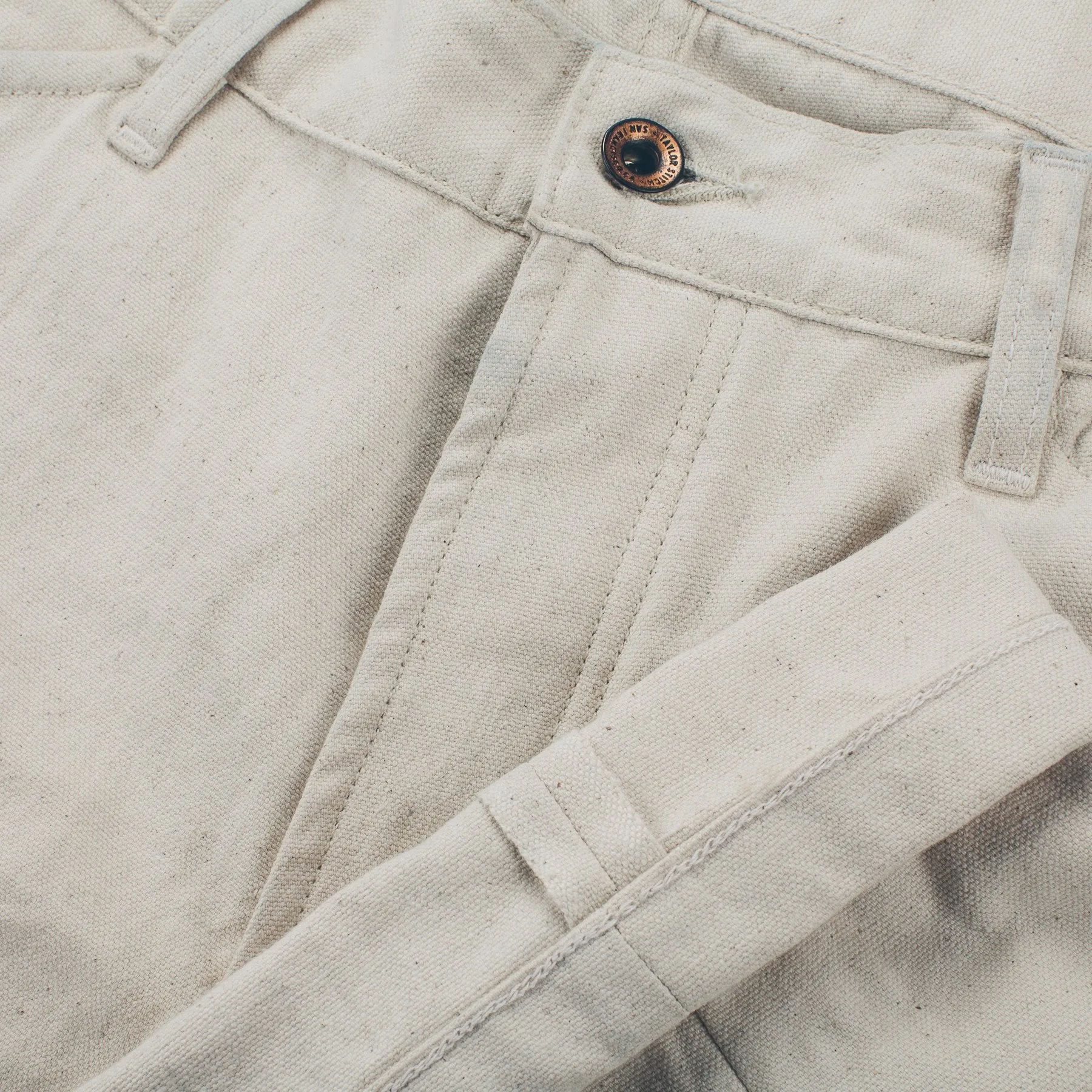 The Camp Pant in Natural Selvage Canvas