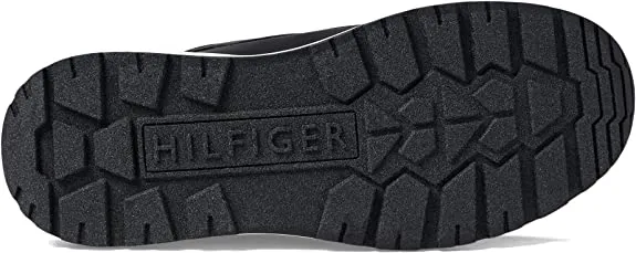 Tommy Hilfiger Olly Black Hook and Loop Rounded Toe Cozy Fashion Sneakers