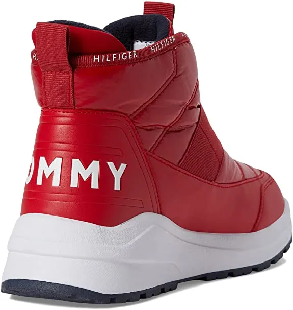 Tommy Hilfiger Olly Red Hook and Loop Rounded Toe Cozy Fashion Sneakers