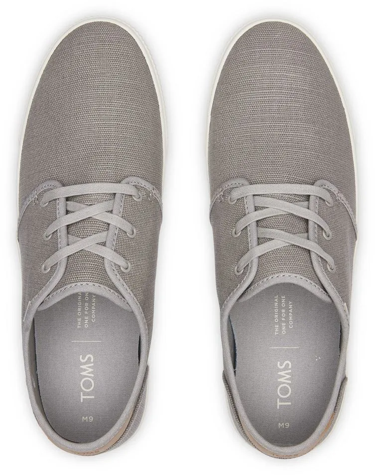 Toms Carlo Grey Tan White Mens Canvas Trainers