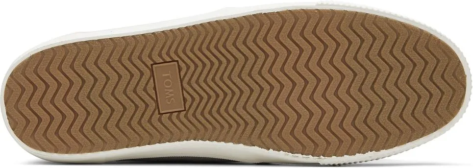 Toms Carlo Grey Tan White Mens Canvas Trainers