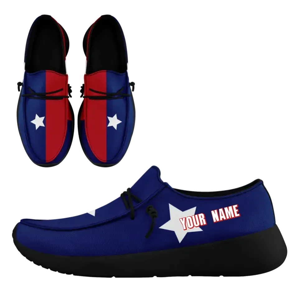 Unique Gift,Personalized  America Flag Sneakers, Custom Patriotic Loafer Shoes,  Canvas Slip On Shoes,
FN018-24020303-5b