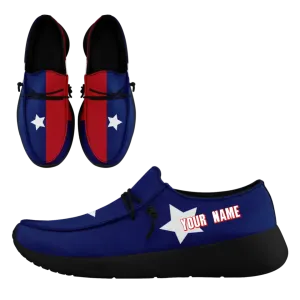 Unique Gift,Personalized  America Flag Sneakers, Custom Patriotic Loafer Shoes,  Canvas Slip On Shoes,
FN018-24020303-5b