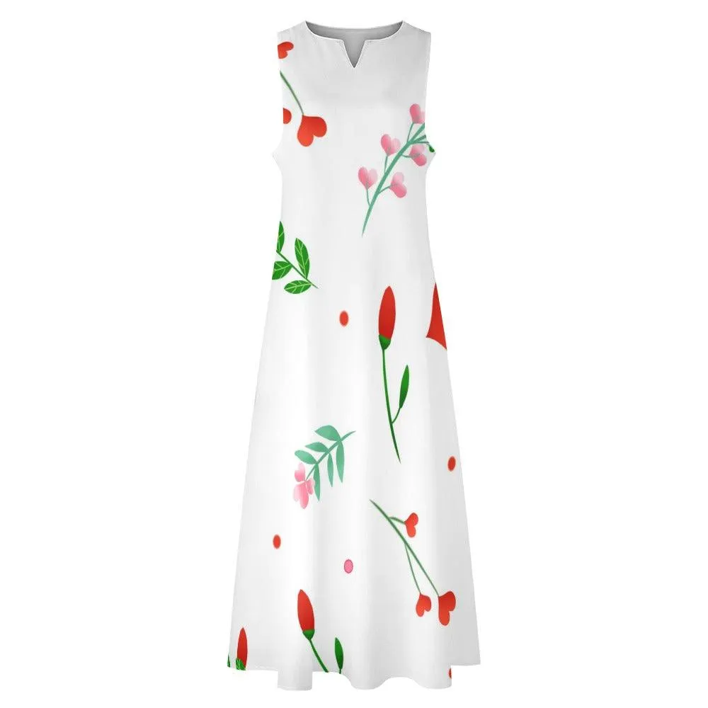 UNIQUE STYLE Slim Fit Sleeveless Elegant Long Dress