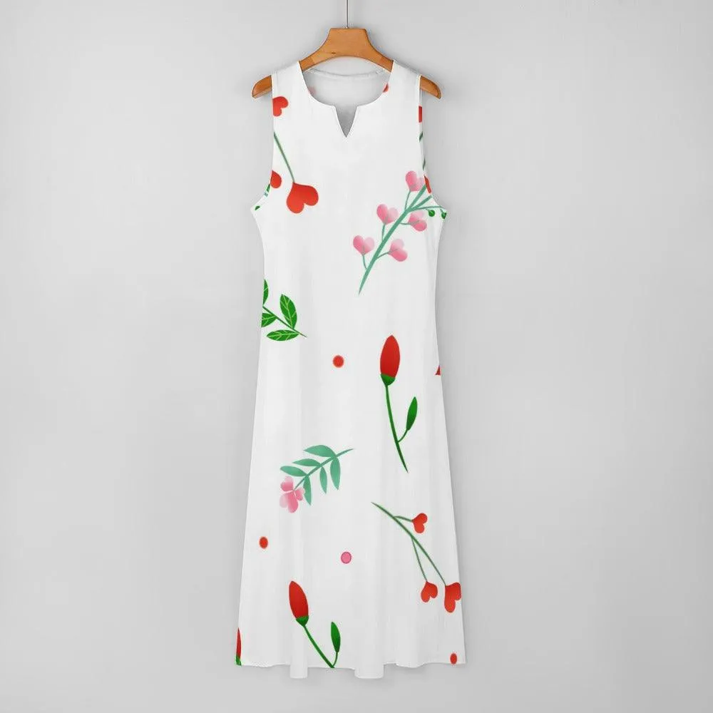 UNIQUE STYLE Slim Fit Sleeveless Elegant Long Dress