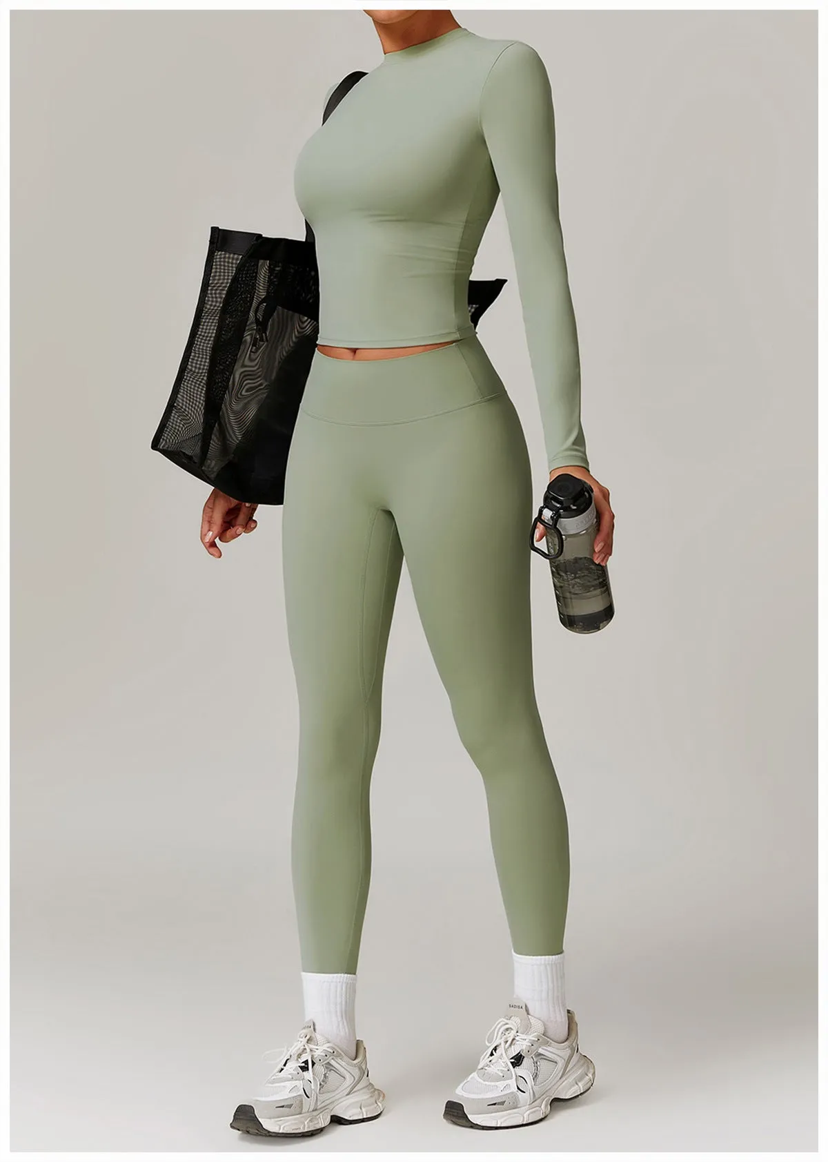 Versatile Fleece-Lined Long Sleeve Yoga Top