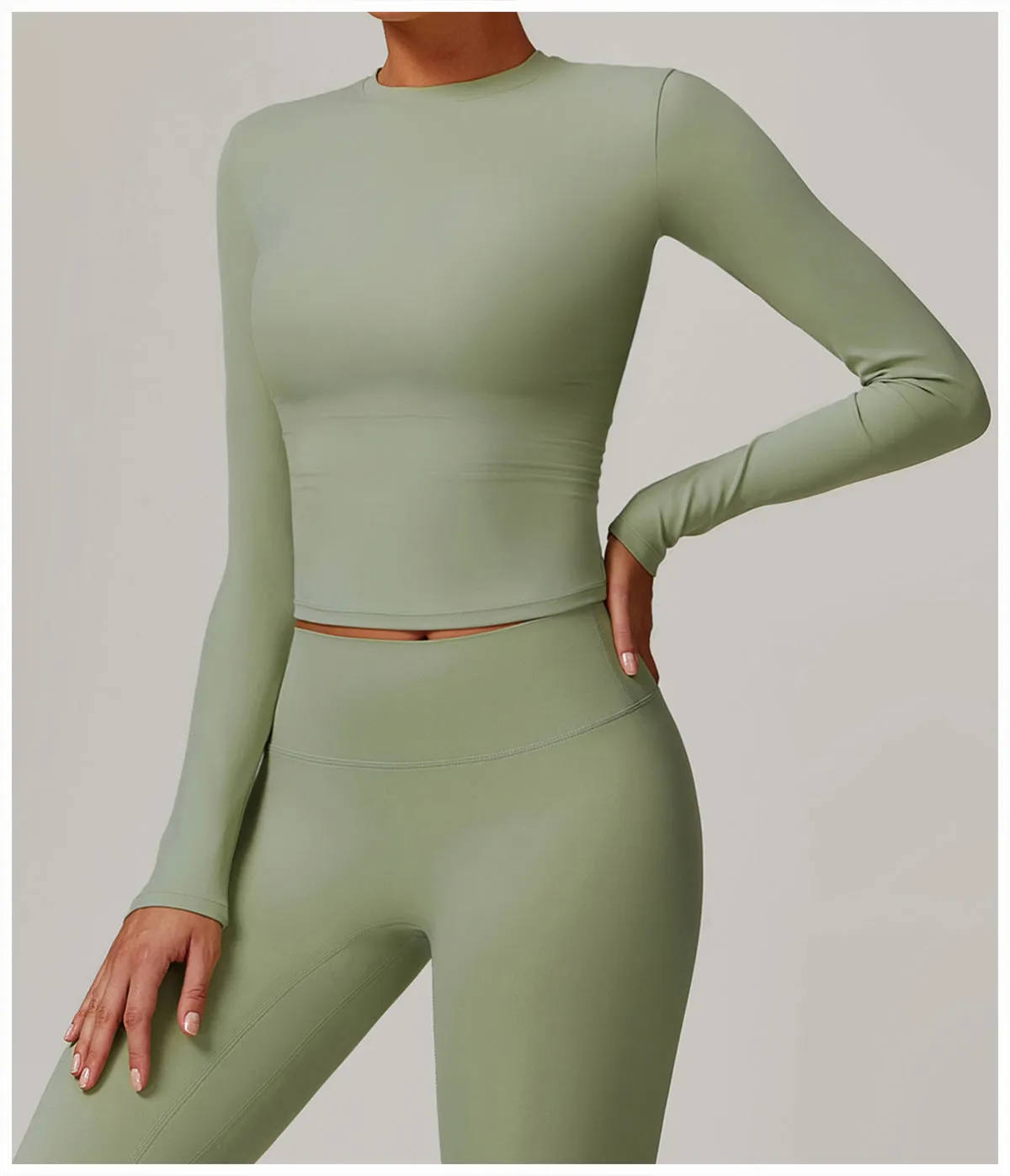 Versatile Fleece-Lined Long Sleeve Yoga Top